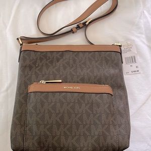 brown michael kors crossbody bag